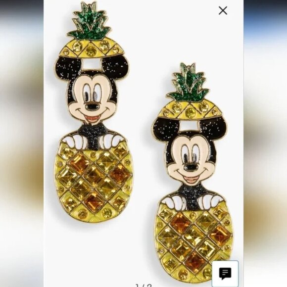 BaubleBar Jewelry - Disney x Baublebar Mickey Pineapple Earrings NWT